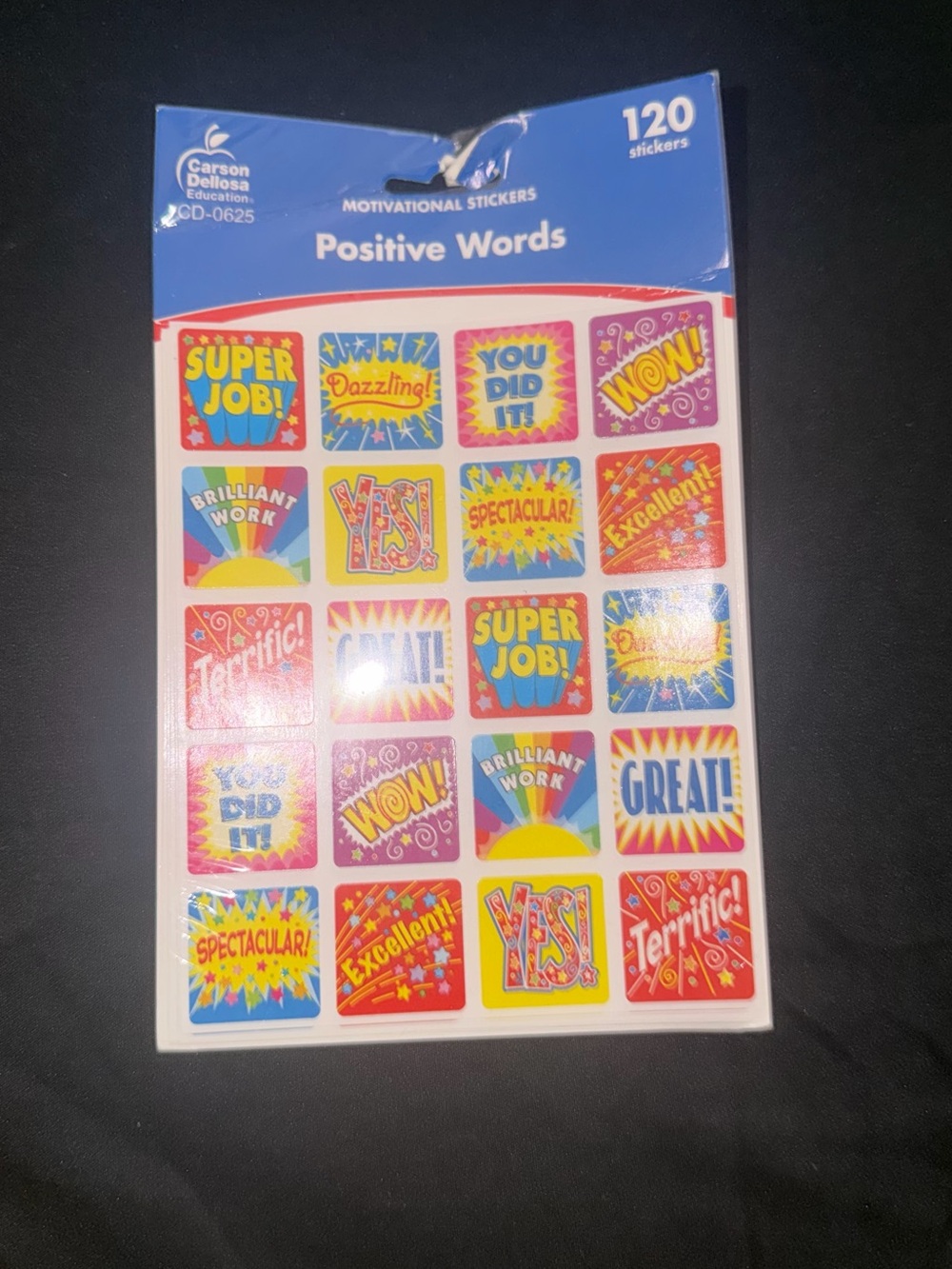 Positive Words Motivational Sticker Pack - Multicolor